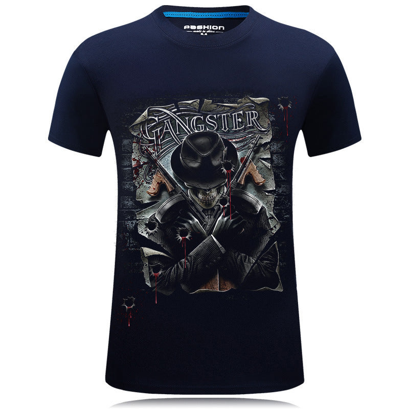 Guns $ Skull 3D Design Tshirt