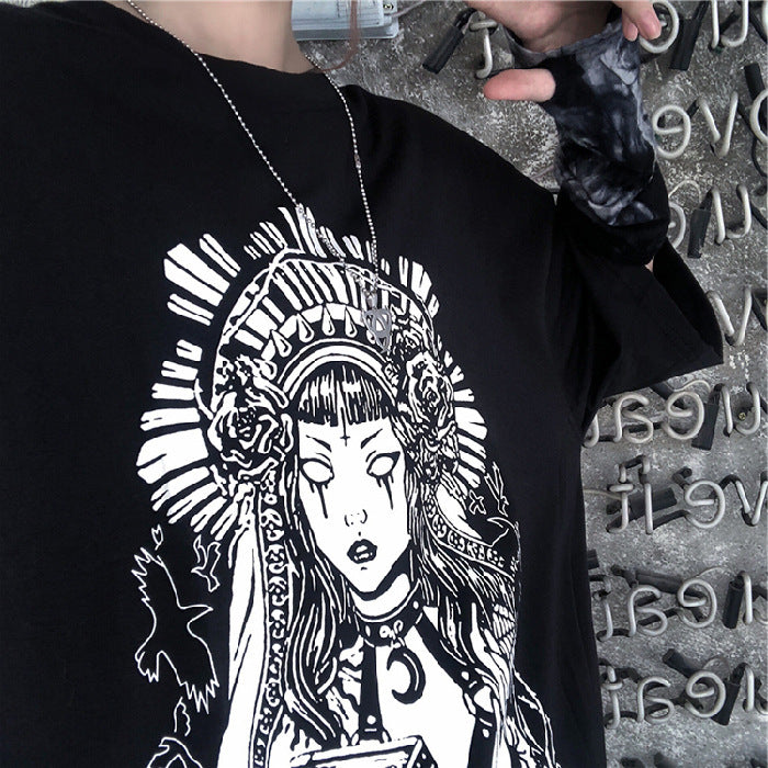 Diablo Printed Loose Short Sleeve T-shirt