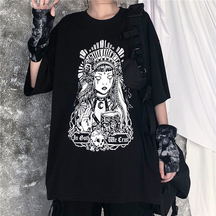 Diablo Printed Loose Short Sleeve T-shirt