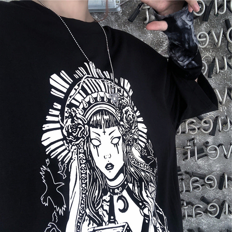 Diablo Printed Loose Short Sleeve T-shirt
