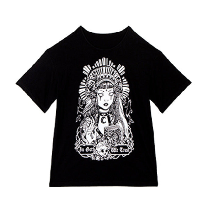 Diablo Printed Loose Short Sleeve T-shirt