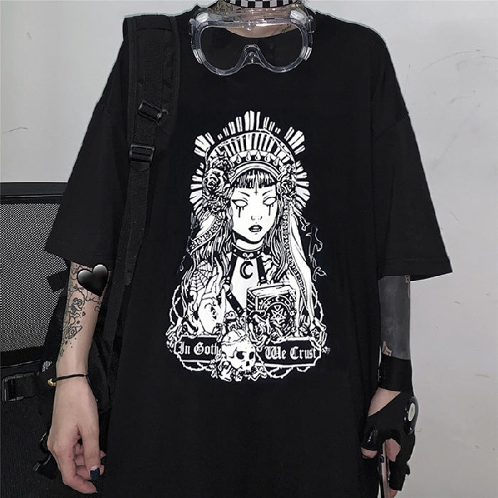 Diablo Printed Loose Short Sleeve T-shirt