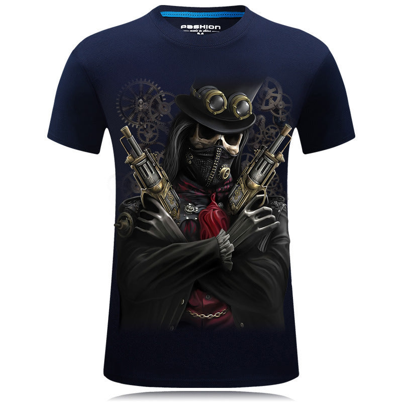 Guns $ Skull 3D Design Tshirt