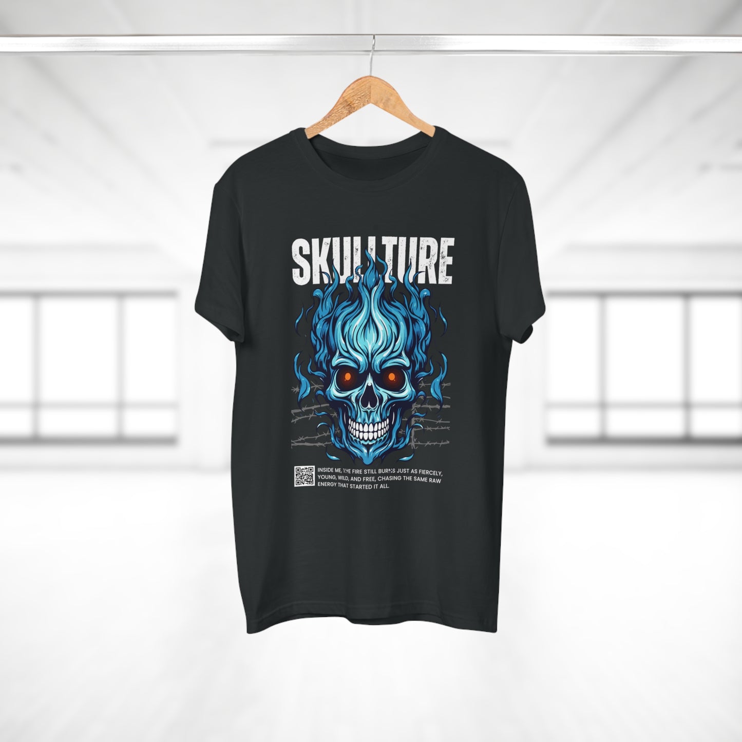 Skullture Blue Flame Skull T-Shirt