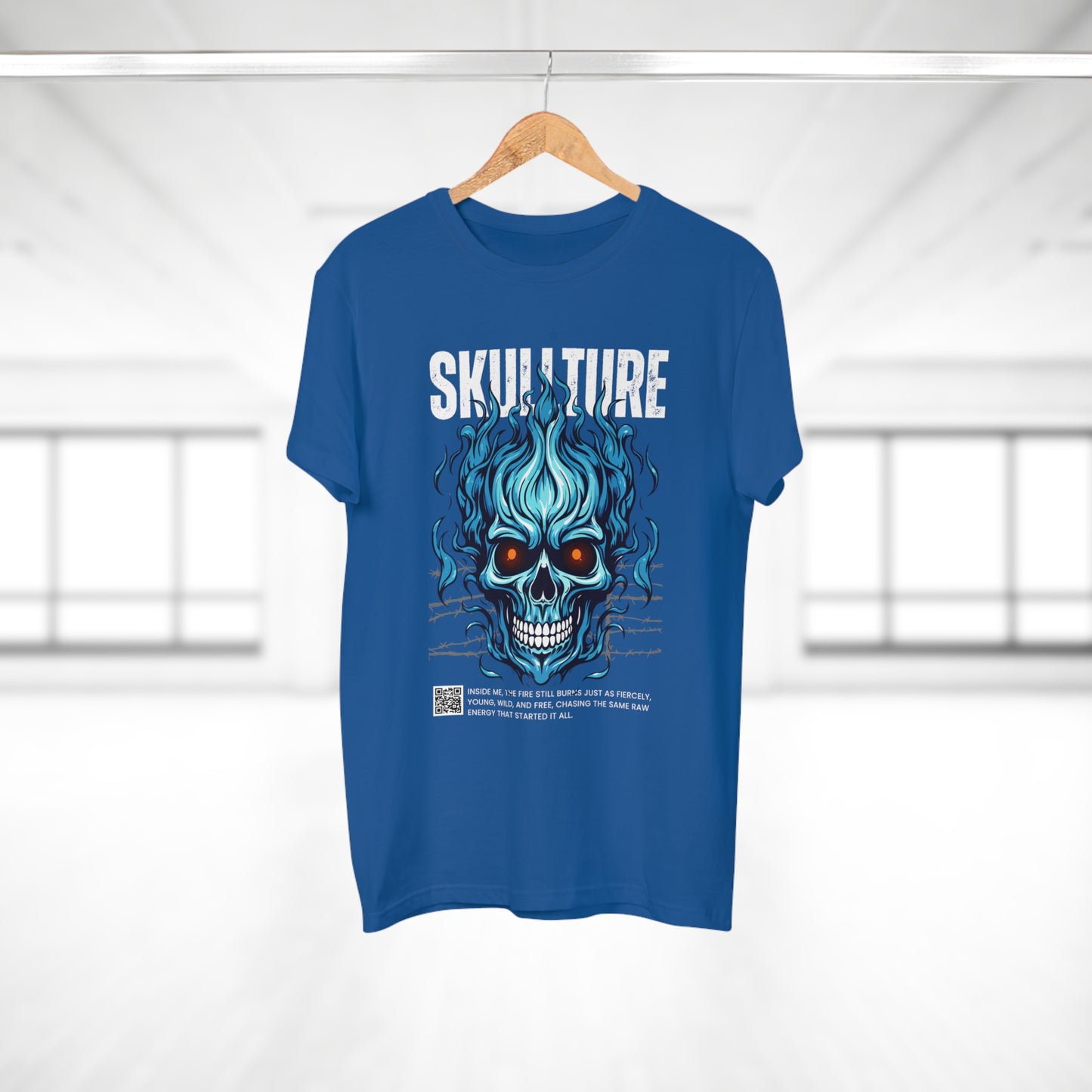 Skullture Blue Flame Skull T-Shirt