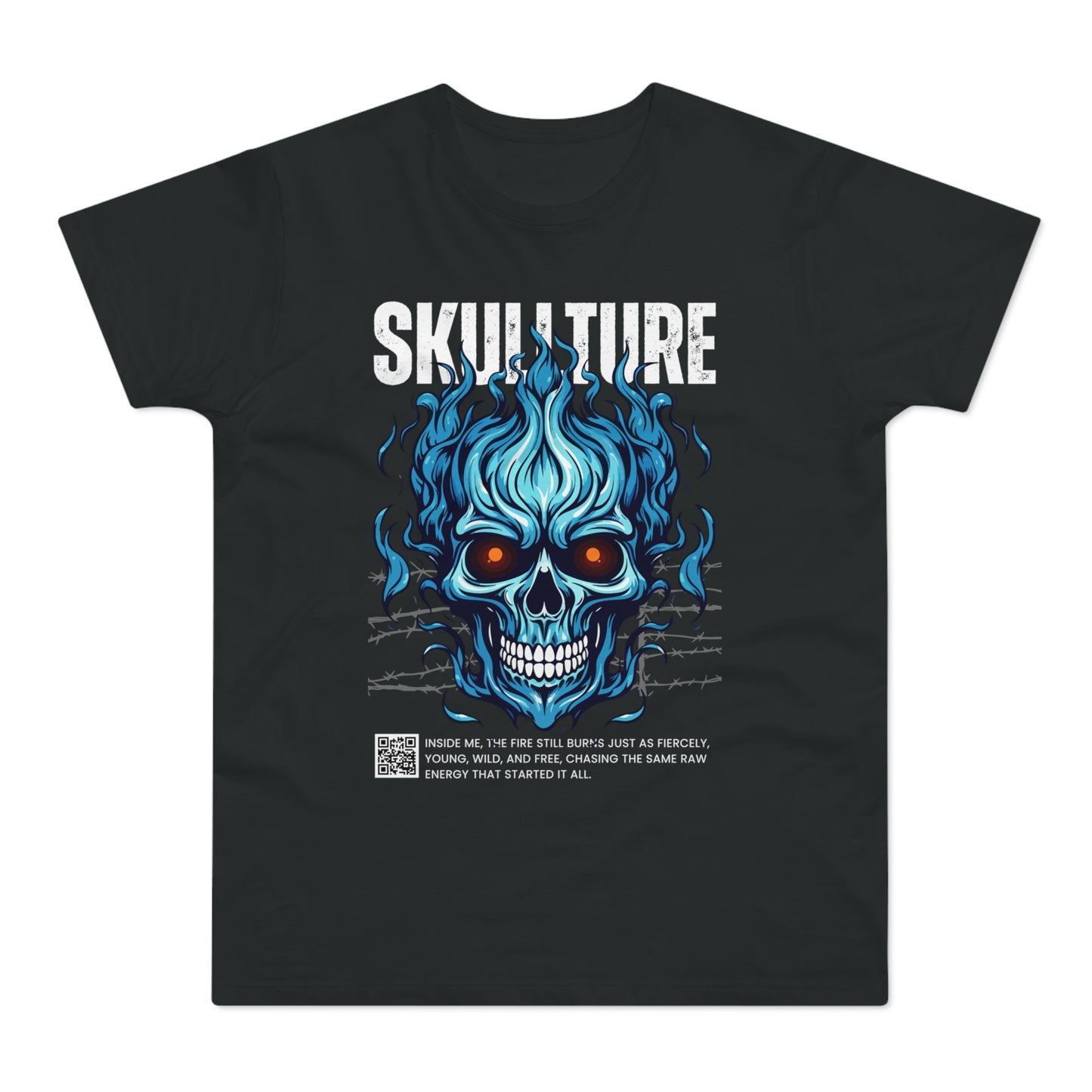 Skullture Blue Flame Skull T-Shirt