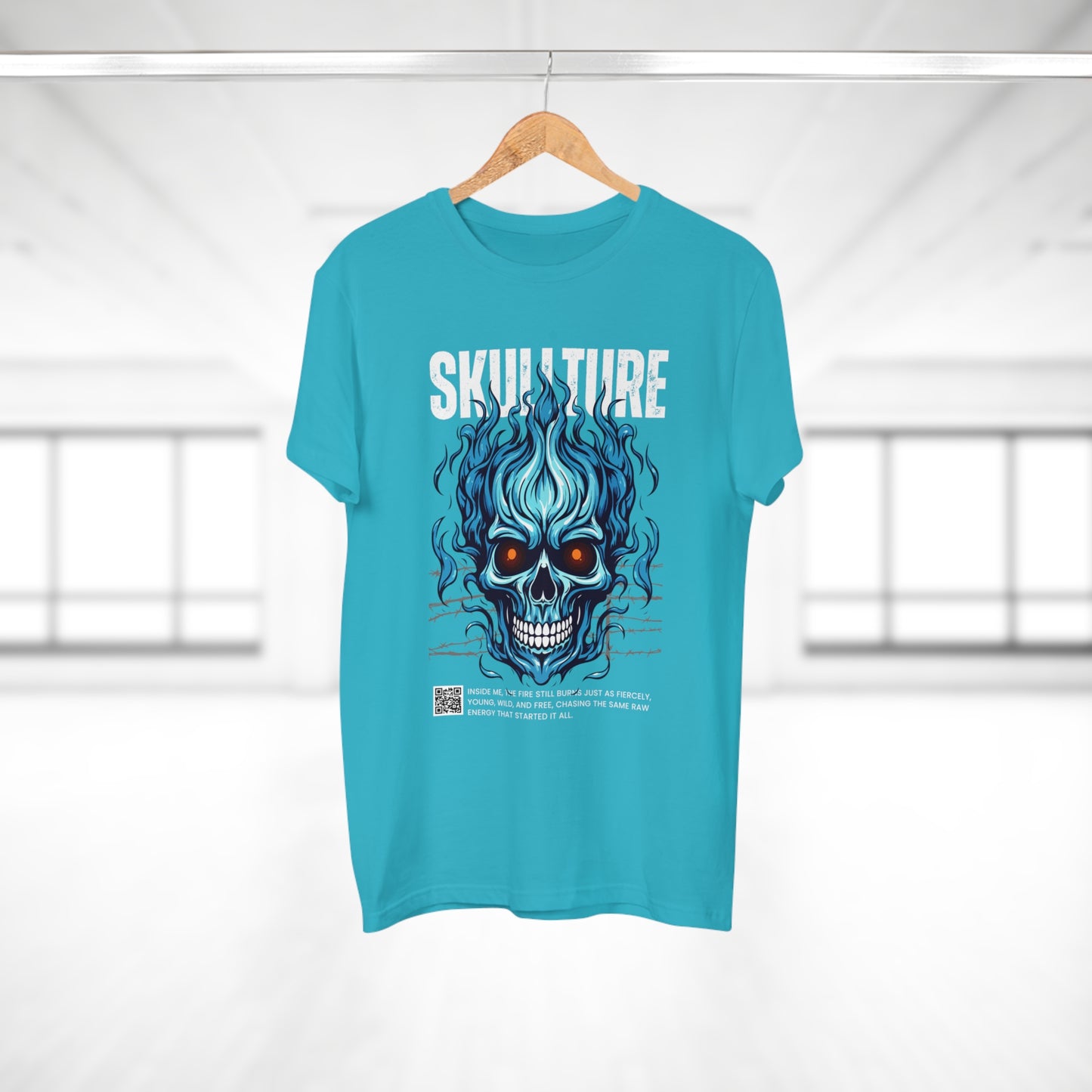 Skullture Blue Flame Skull T-Shirt