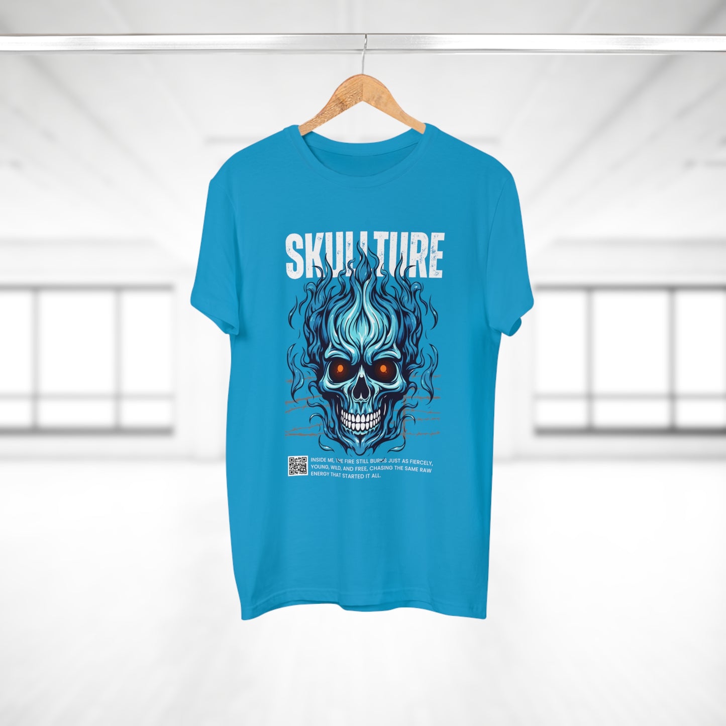 Skullture Blue Flame Skull T-Shirt