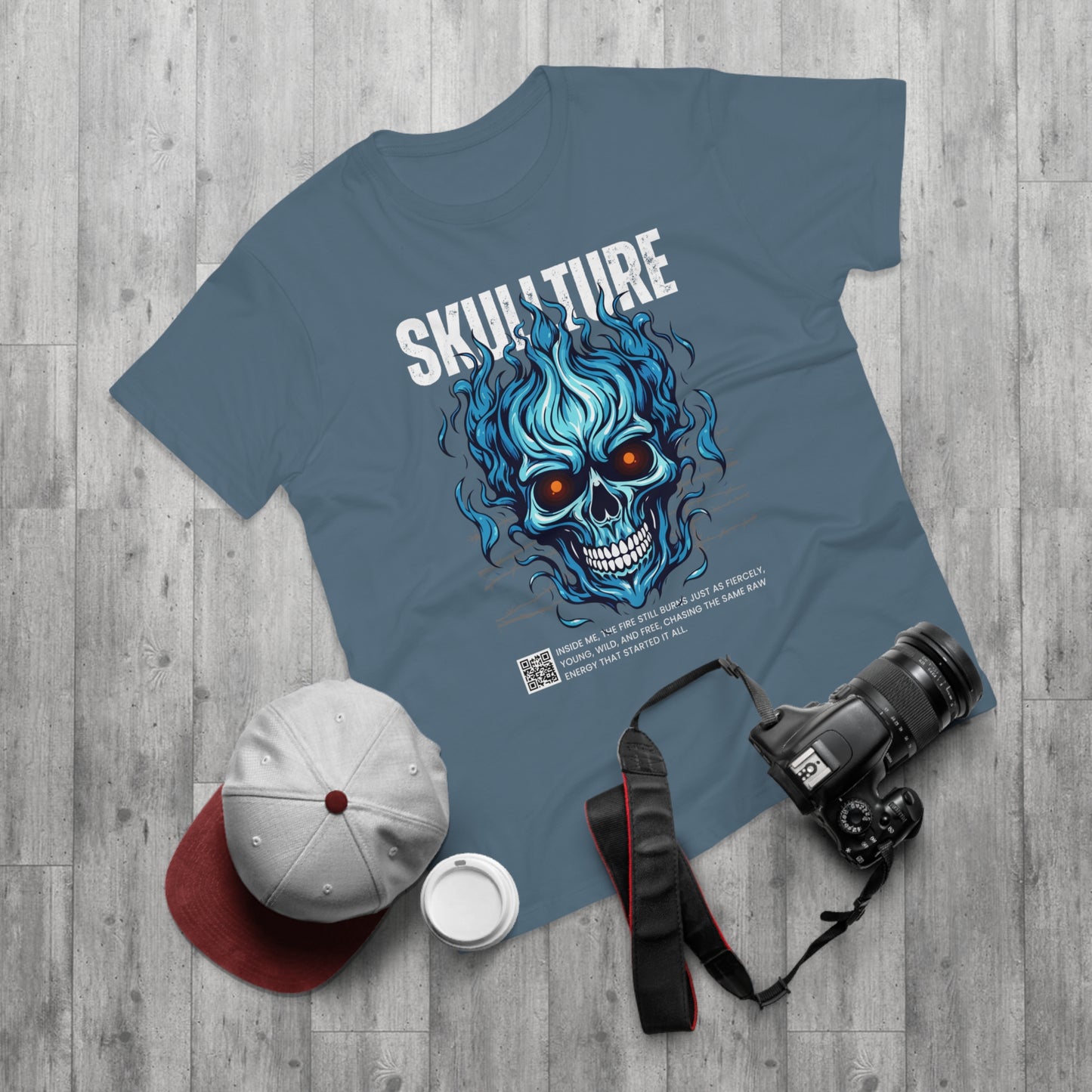 Skullture Blue Flame Skull T-Shirt