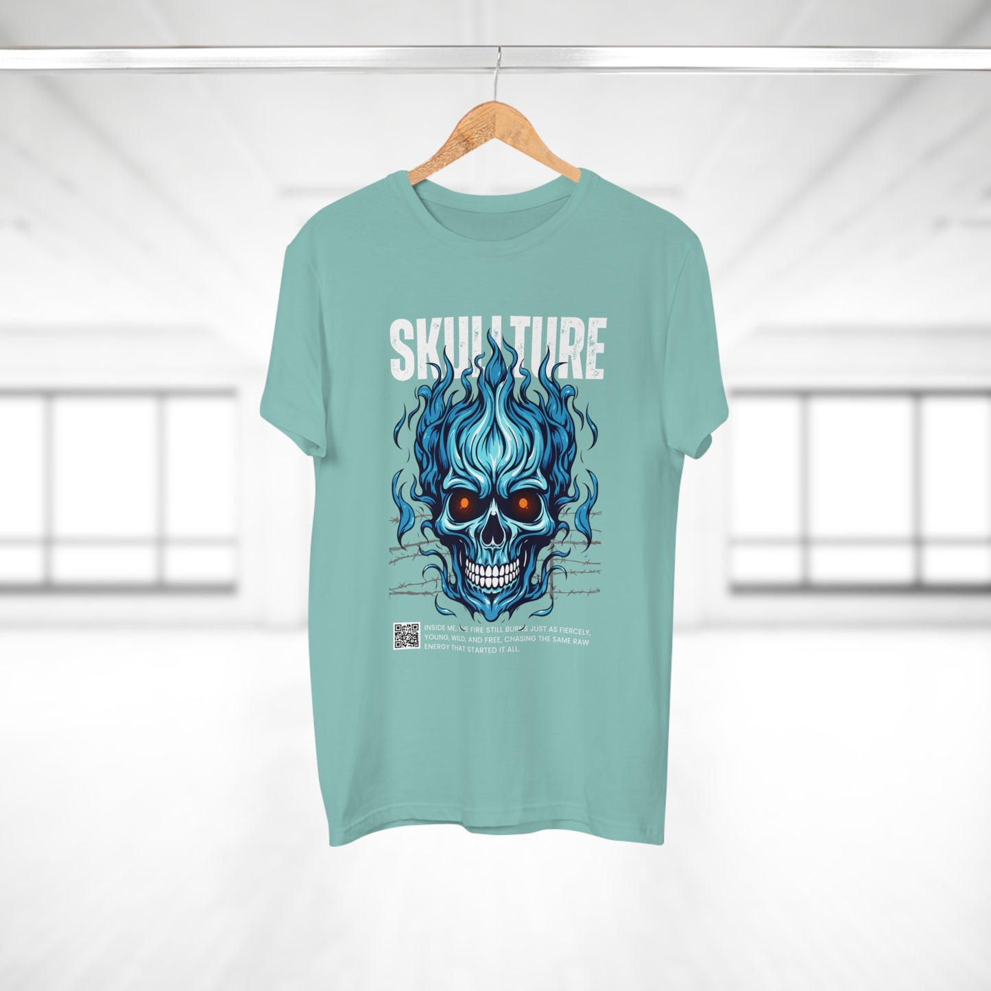 Skullture Blue Flame Skull T-Shirt