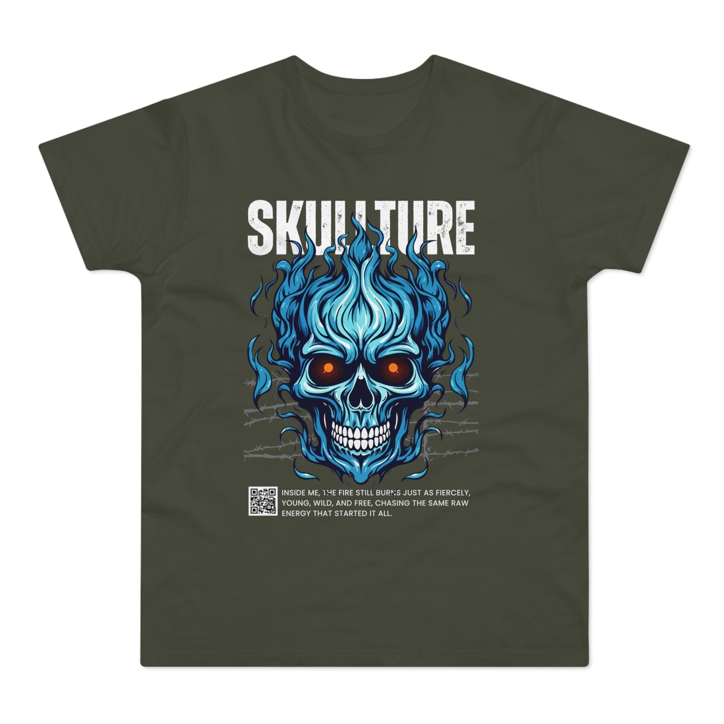 Skullture Blue Flame Skull T-Shirt