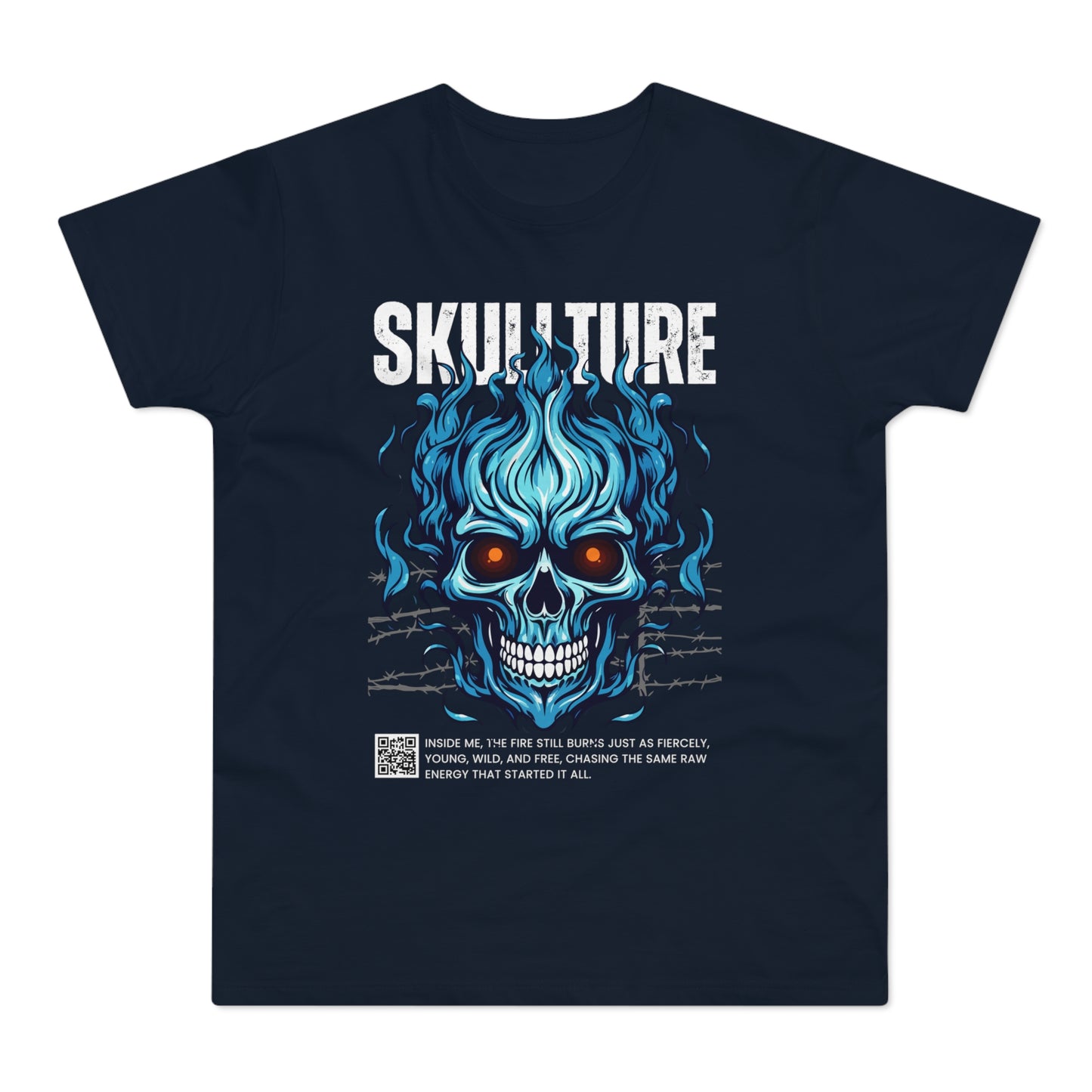 Skullture Blue Flame Skull T-Shirt