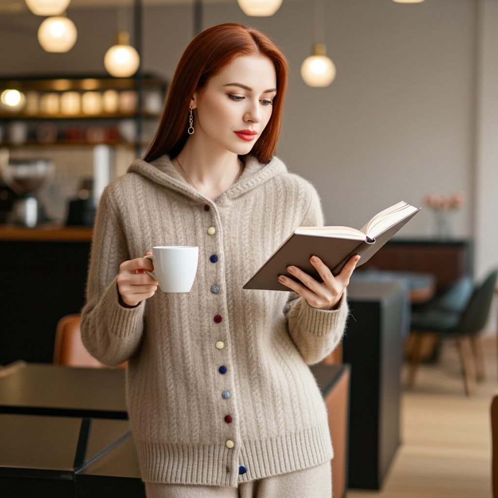 Auriell Wool Hooded Cardigan