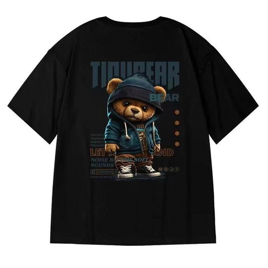 Bear Print T-Shirt for Casual Style