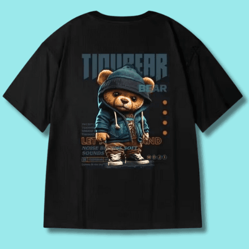 Bear Print T-Shirt for Casual Style
