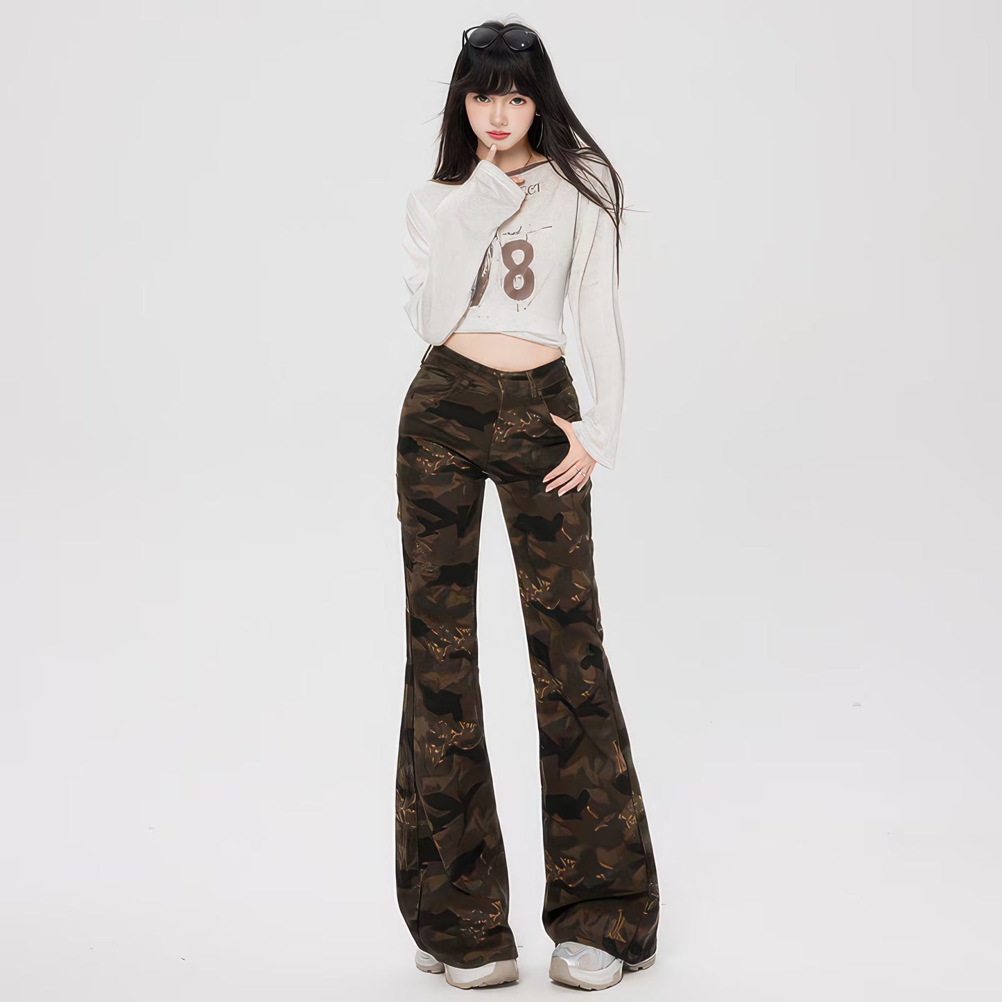 Camouflage Flare Pants