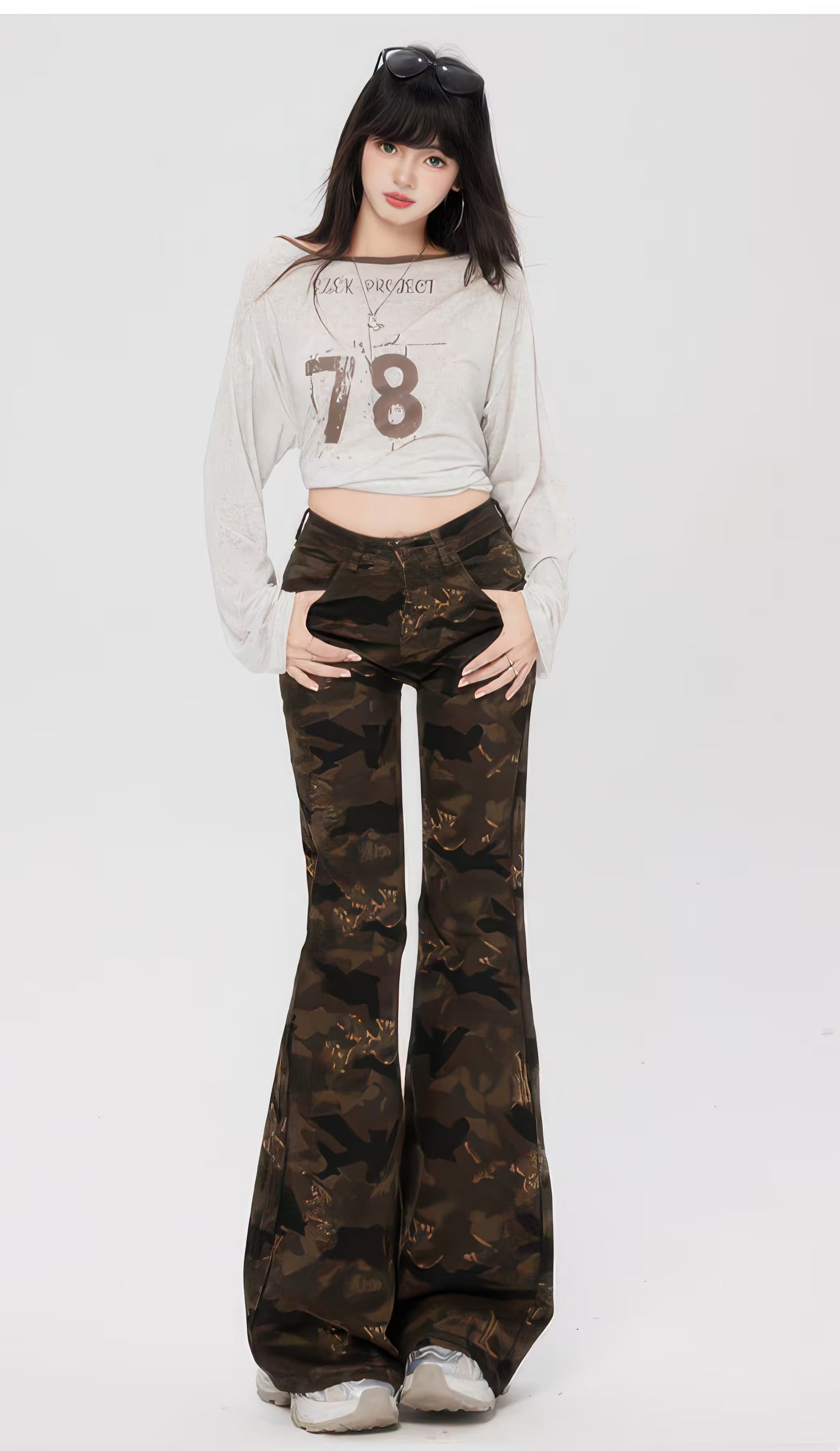 Camouflage Flare Pants