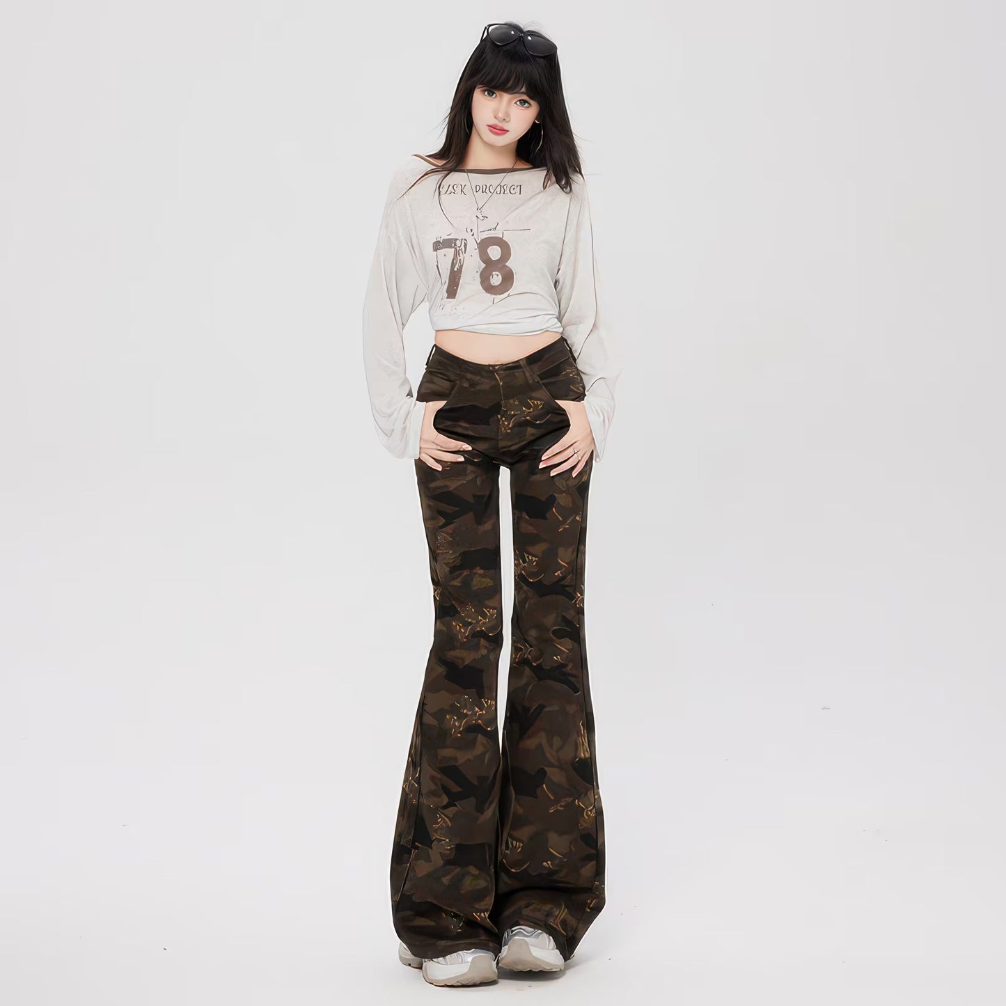 Camouflage Flare Pants