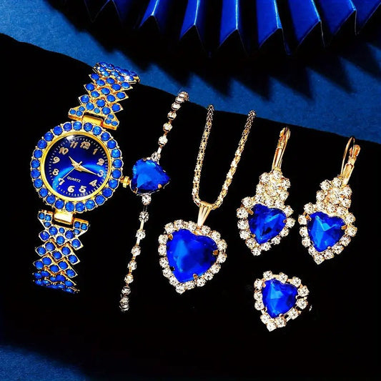 Diamond Watch Ornament Set with Heart-shaped Watch Ornament Suit and Accessories