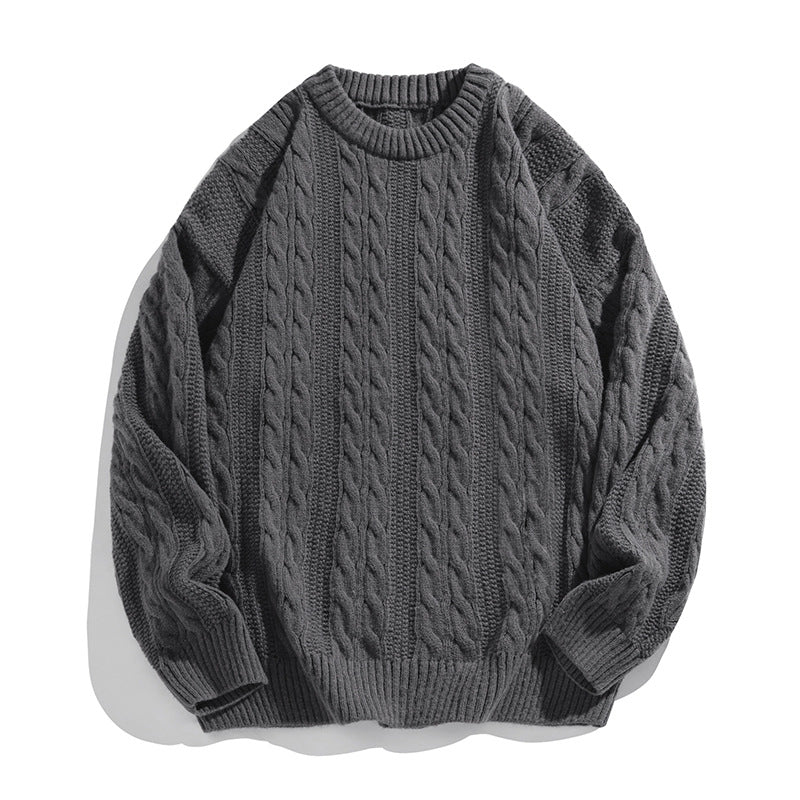 Textured Cable Knit Sweater