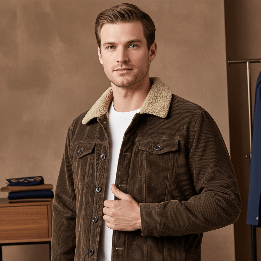 Thick Ribbed Velvet Jacket