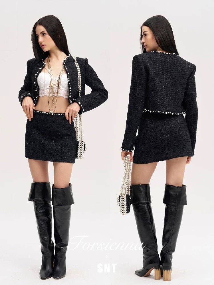 Valeria Tweed Set Jacket, Bra, Skirt