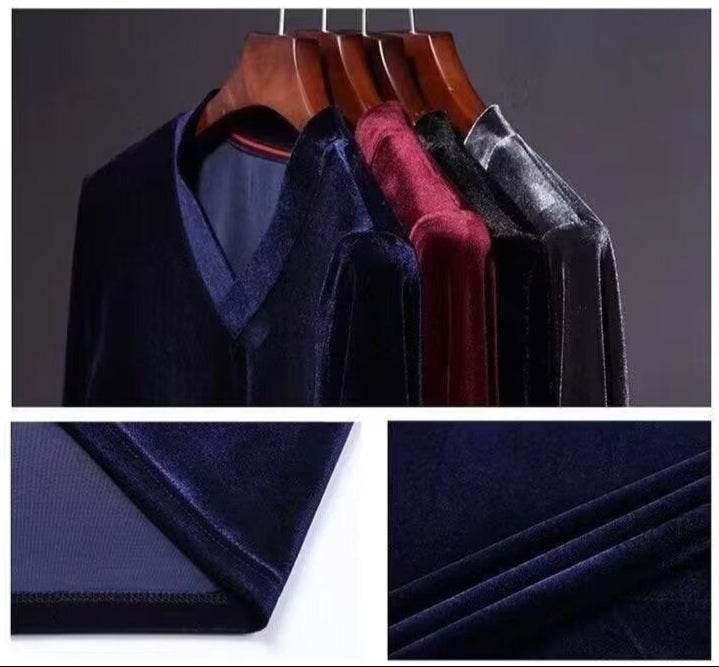 Velvet-effect blouse