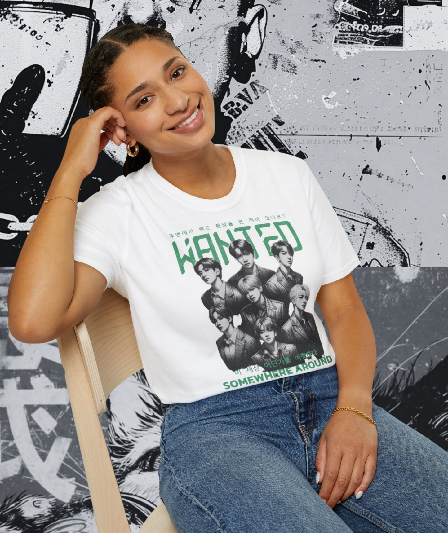 Wanted K-Pop Group Photo Tee — "Somewhere Around the World"